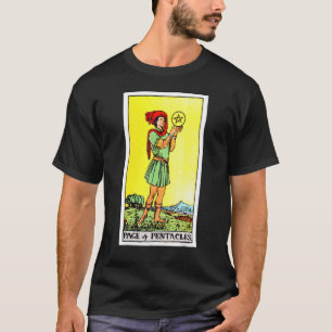 Camiseta Página Monedas O Pentáculos Vintage Tarot Rider Wa