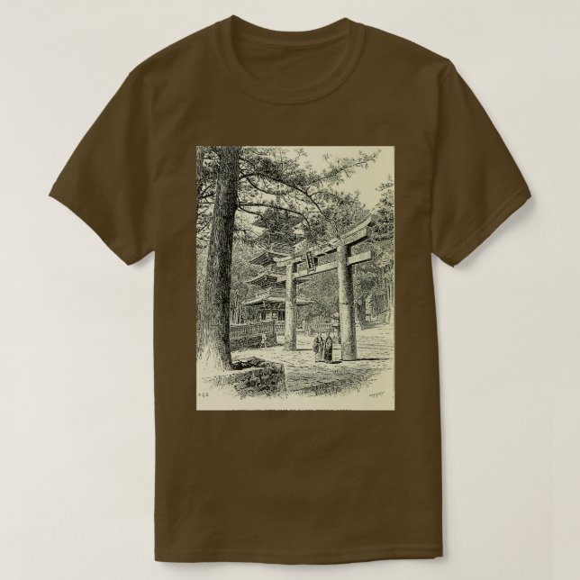 Camiseta Pagoda y entrada al gran templo Nikko frontisp (Diseño del anverso)
