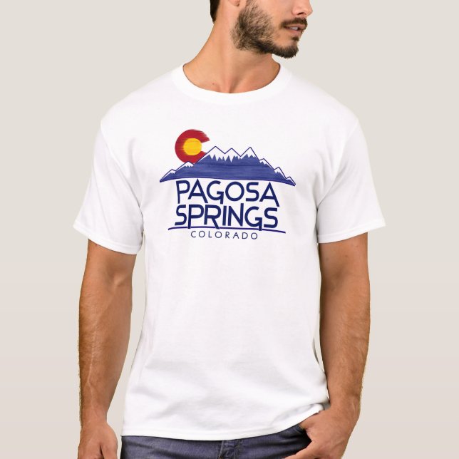 Camiseta Pagosa Springs Colorado wood mountains shirt (Anverso)