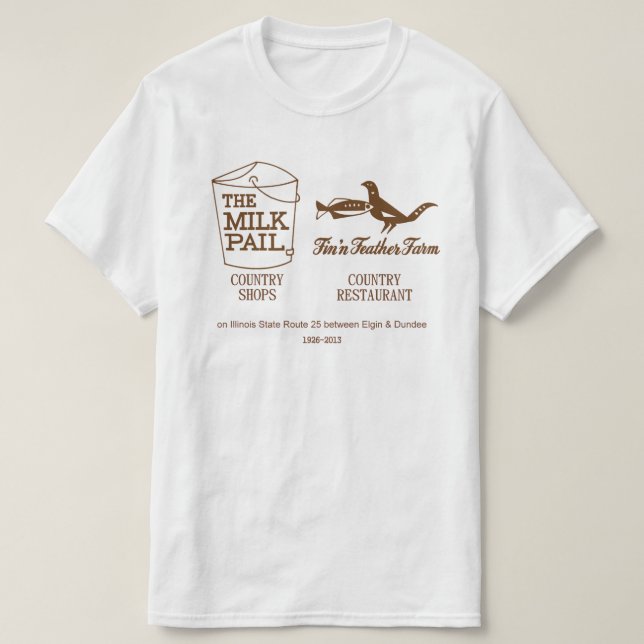 Camiseta Pail Leche - Finn Feather Farm, Dundee, Illinois (Diseño del anverso)