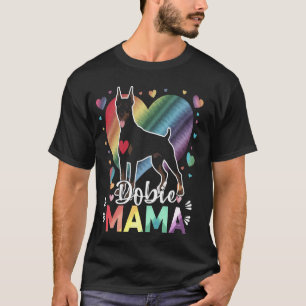 Camiseta Paint Clour Doberman Pinscher Puppy Dote Cue Dobie