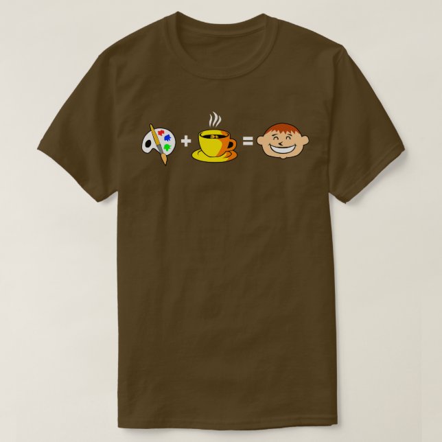 Camiseta Paint Coffee Happy (Diseño del anverso)