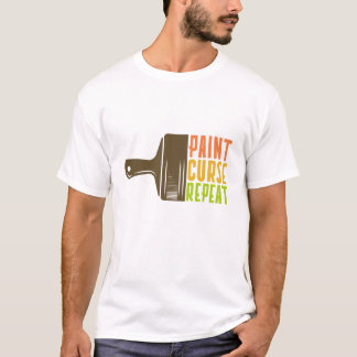 Camiseta "Paint. Curse. Repeat." Funny DIY Painter T-Shirt