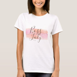 Camiseta Paint de color de agua sacude al jefe Lady   