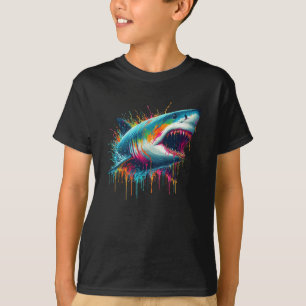 Camiseta Paint Drip Great White Shark