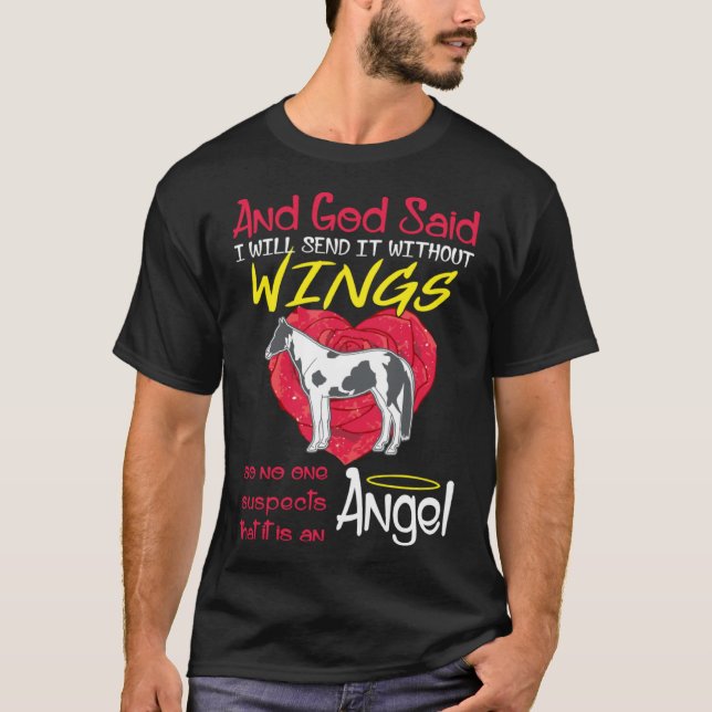 Camiseta Paint Horse Angel Without Wings Mascota s (Anverso)
