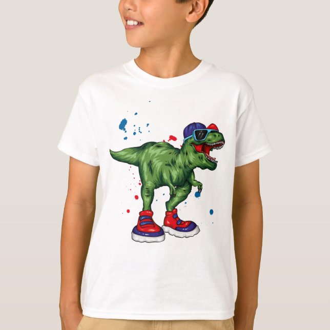 Camiseta Paint Splatter Dinosaur T-Shirt (Anverso)