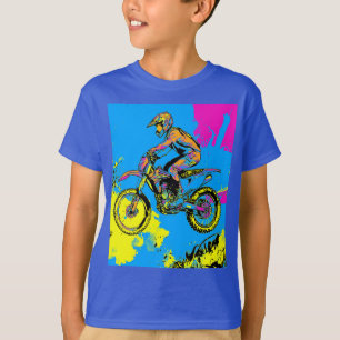 Camiseta Paint Splatter - Motocross Rider