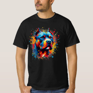 Camiseta Paint Splatter Pitbull