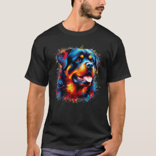 Camiseta Paint Splatter Rottweiler