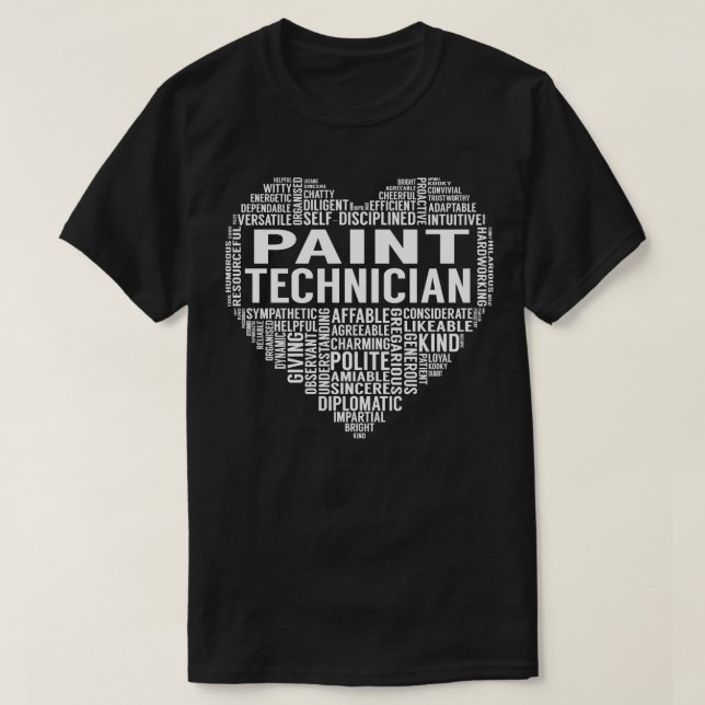 Camiseta Paint Technician Heart (Diseño del anverso)