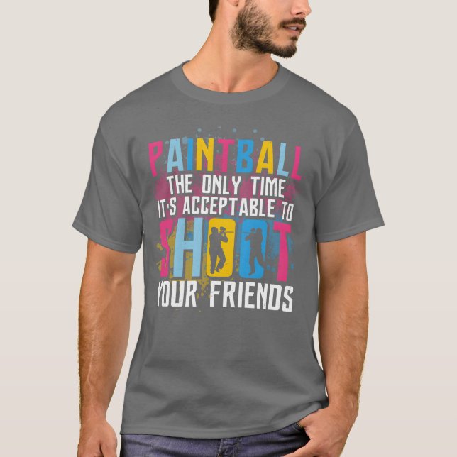 Camiseta Paintball Aceptableo Shoot Friends Paintballer bo (Anverso)