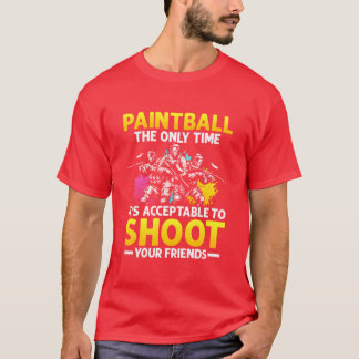 Camiseta Paintball Aceptableo Shoot Friendster Pl Retr