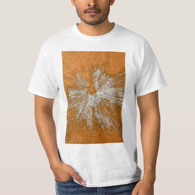 Camiseta Paintball Blanco sobre Dorado (Anverso)