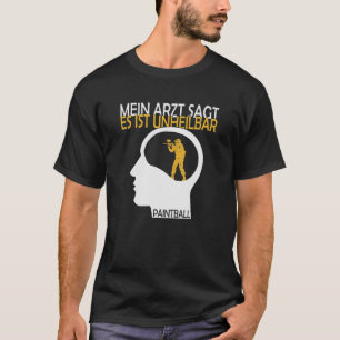 Camiseta Paintball con texto alemán Paintball tal su unh