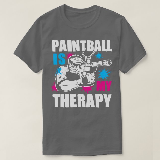 Camiseta Paintball es mi terapia. (Diseño del anverso)