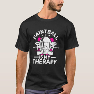 Camiseta Paintball Es Mi Terapia Pintball Gun Y Máscara
