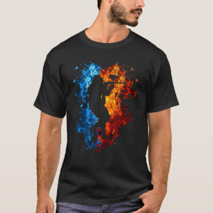 Camiseta Paintball Red Blue Fire Sports Paintball