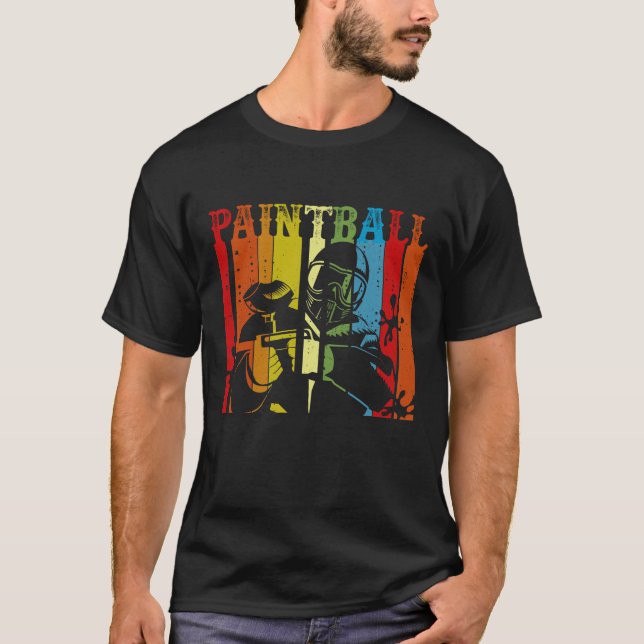 Camiseta Paintball retro con problemas (Anverso)