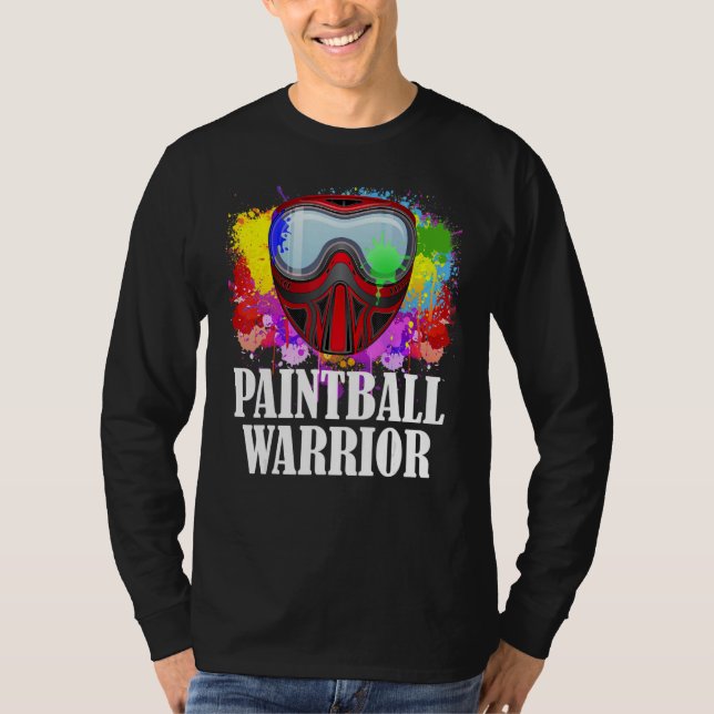 Camiseta Paintball Warrior Mask Squad Paintballer Air Gun S (Anverso)