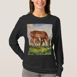 Camiseta Painted Deer Mom and Baby