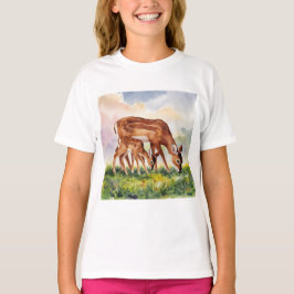 Camiseta Painted Deer Mom and Baby
