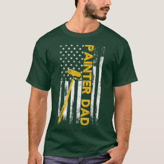 Camiseta Painter Dad American Flag Patriotic House painter