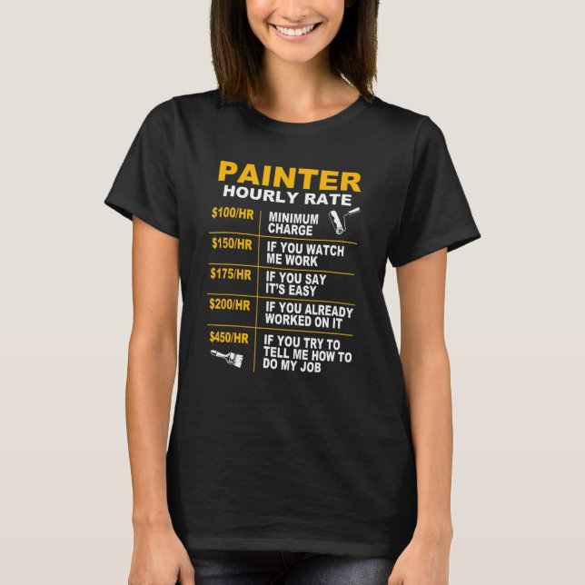 Camiseta Painter Hourrate Artist Painter Para Hombres (Anverso)