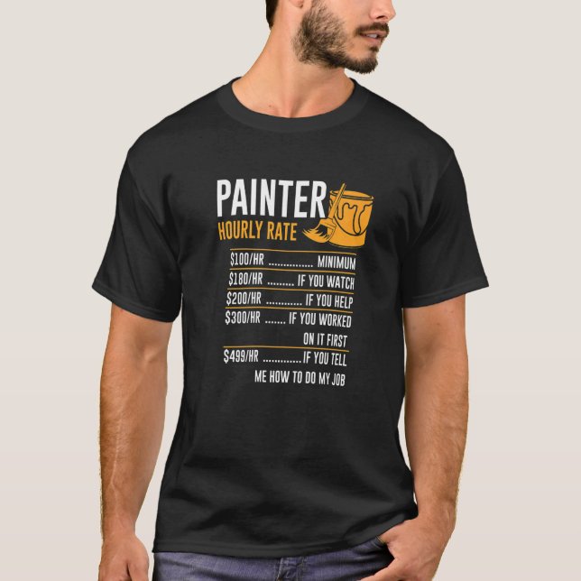 Camiseta Painter Hourrate Cargos Extra Cargos Artesanías (Anverso)