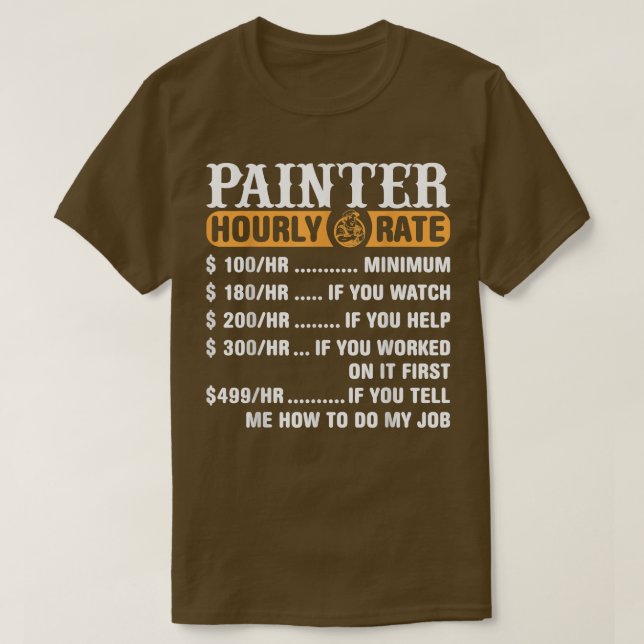 Camiseta Painter Hourrate Painter  (Diseño del anverso)