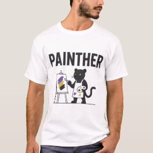 Camiseta Painther – Pantera divertida pintora de juego de p