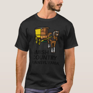 Camiseta País Amish Pensilvania Caballo Y Carruaje 2 1
