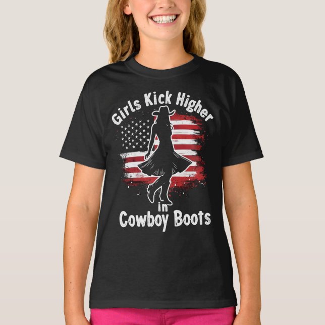Camiseta País Chicas De Vaqueras Occidentales Patrullan En  (Anverso)