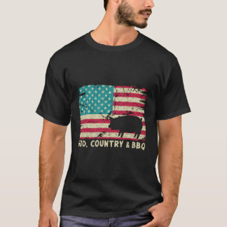 Camiseta País De Dios Y Bandera Estadounidense Cristiana