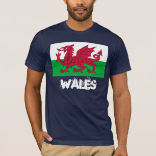 Camiseta País de Gales con la bandera Galés
