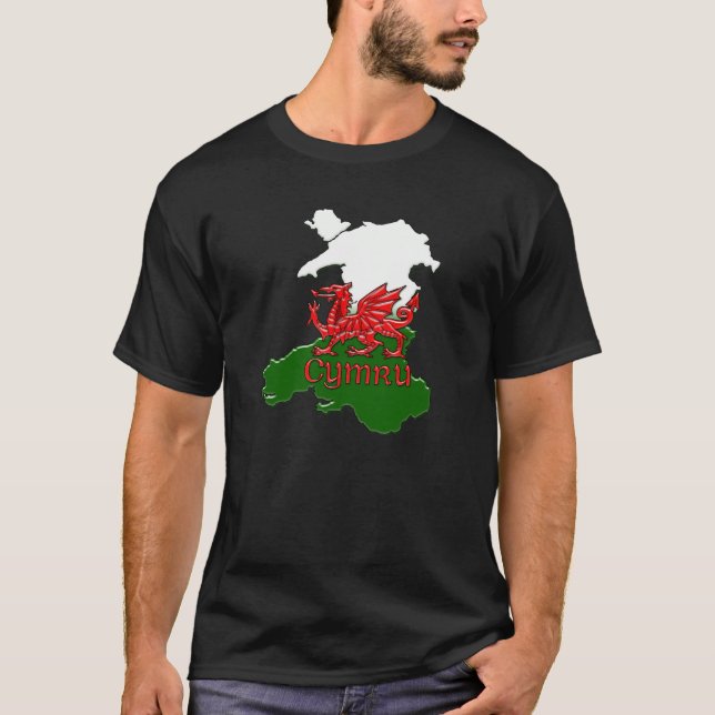 Camiseta País de Gales grabado en relieve St David (Anverso)