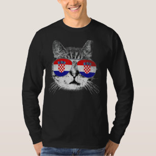 Camiseta País de la bandera croata provoca orgullo de gato