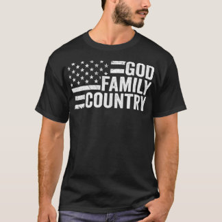 Camiseta País de la familia de Dios - Cristiano Patriótico