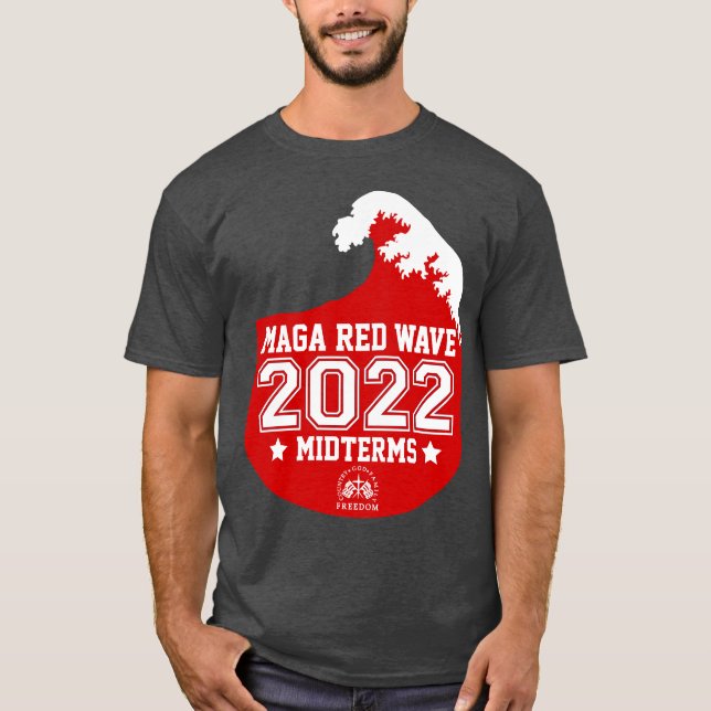 Camiseta País de la familia de Dios MAGA Ola Roja 2022 (Anverso)