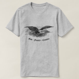 Camiseta País de la familia Dios América Águila América