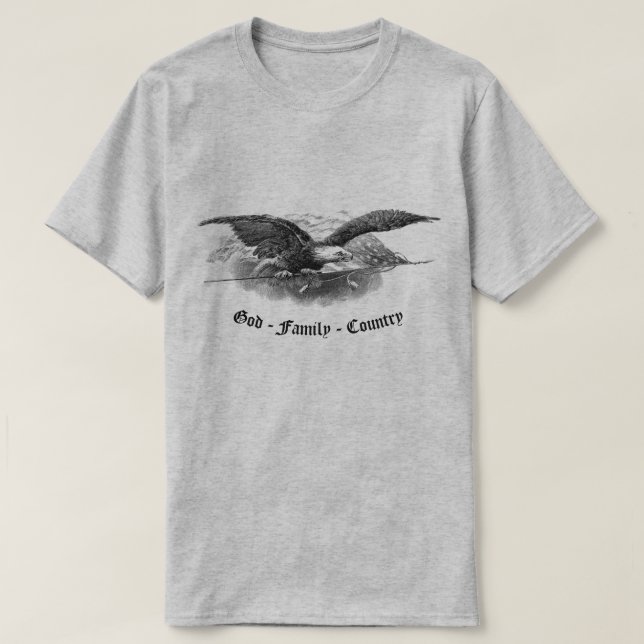 Camiseta País de la familia Dios América Águila América (Diseño del anverso)