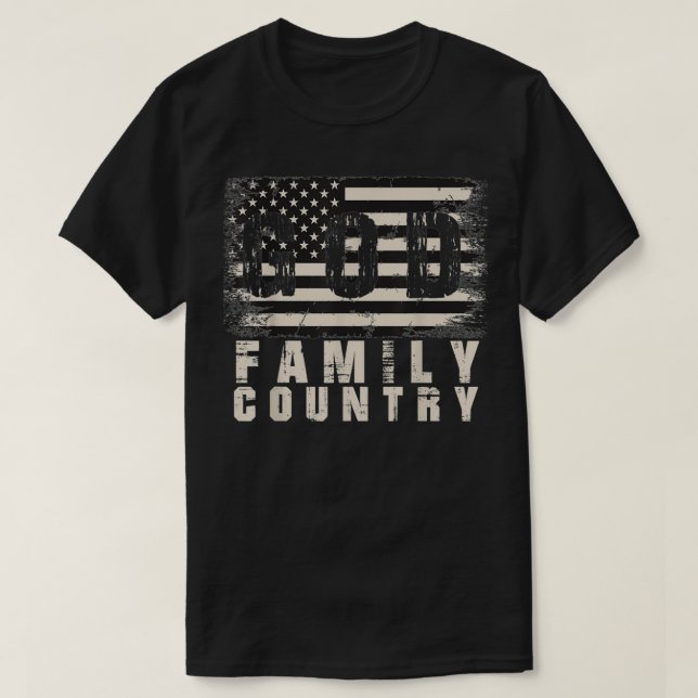 Camiseta País de la familia Dios Patriótico Orgulloso Solda (Diseño del anverso)
