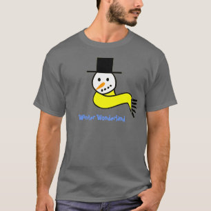 Camiseta País de las maravillas del invierno del muñeco d