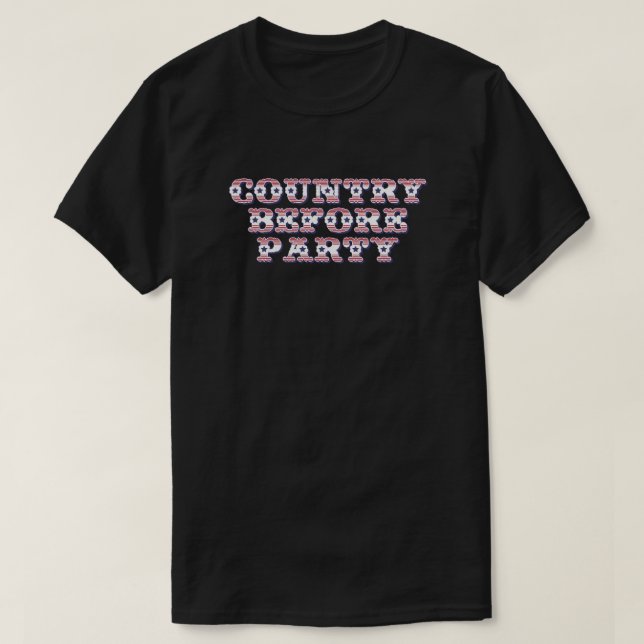 Camiseta País de los Estados Unidos antes que Fiesta (Diseño del anverso)