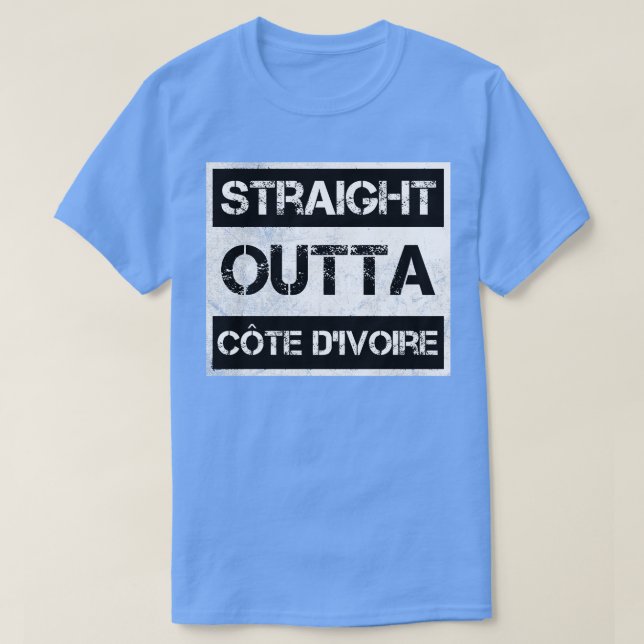 Camiseta País de regalo de viajero directo fuera de Costa d (Diseño del anverso)