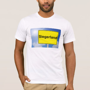 Camiseta País de vencedor escudo con fondo de cielo