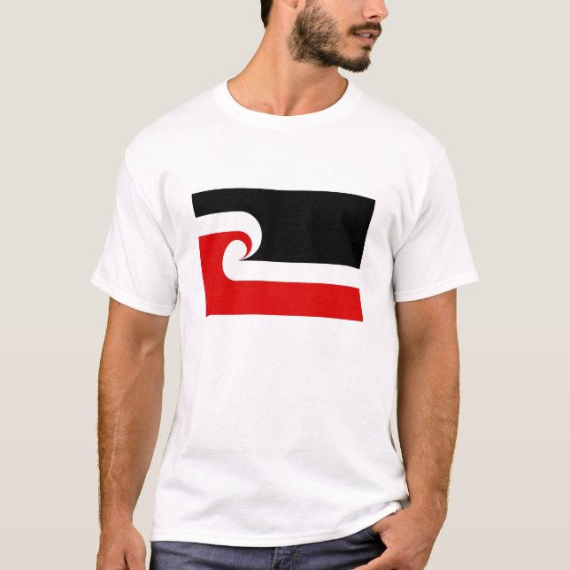Camiseta país étnico maorí de Nueva Zelanda de la bandera (Anverso)