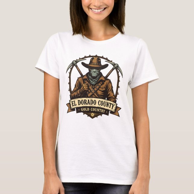 Camiseta País Oro del Condado de El Dorado - Bandit badge (Anverso)