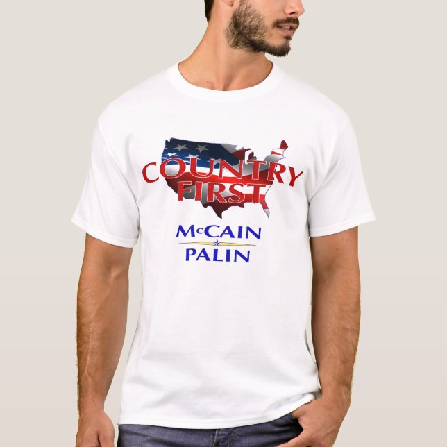 Camiseta País primero - McCain Palin 2008 (Anverso)