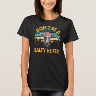 Camiseta País retro vintage dice que Heifer no es una Sal